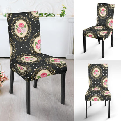 Rose Pattern Print Design RO015 Dining Chair Slipcover-JORJUNE.COM