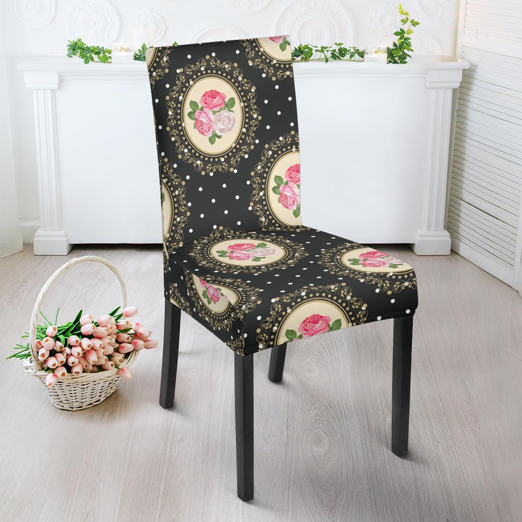 Rose Pattern Print Design RO015 Dining Chair Slipcover-JORJUNE.COM