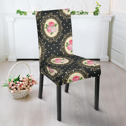 Rose Pattern Print Design RO015 Dining Chair Slipcover-JORJUNE.COM