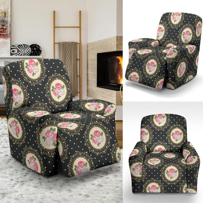 Rose Pattern Print Design RO015 Recliner Slipcover-JORJUNE.COM