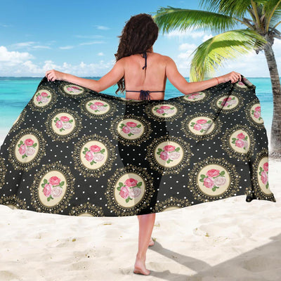 Rose Pattern Print Design RO015 Sarong Pareo Wrap-JORJUNE.COM