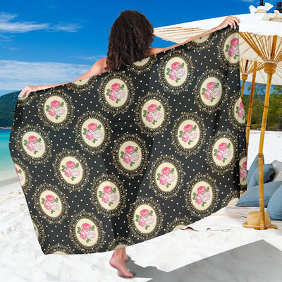 Rose Pattern Print Design RO015 Sarong Pareo Wrap-JORJUNE.COM