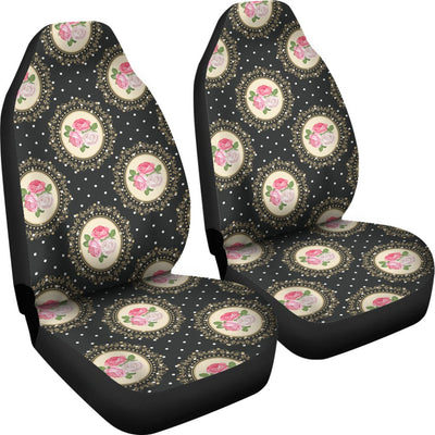 Rose Pattern Print Design RO015 Universal Fit Car Seat Covers-JorJune