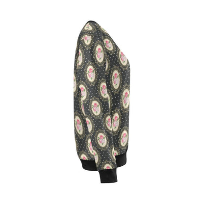 Rose Pattern Print Design RO015 Women Long Sleeve Sweatshirt-JorJune
