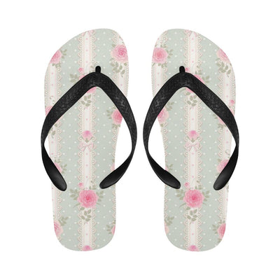 Rose Pattern Print Design RO016 Flip Flops-JorJune