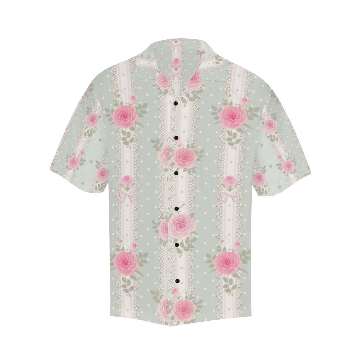 Rose Pattern Print Design RO016 Men Hawaiian Shirt-JorJune