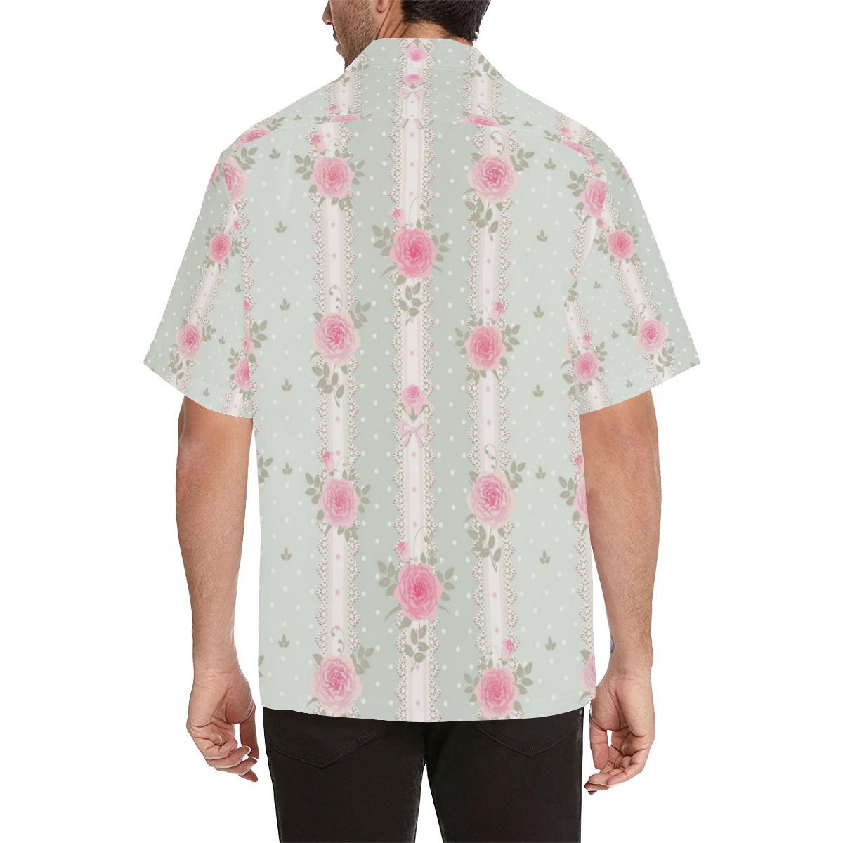 Rose Pattern Print Design RO016 Men Hawaiian Shirt-JorJune