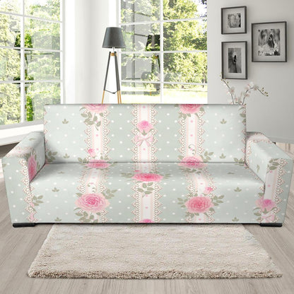 Rose Pattern Print Design RO016 Sofa Slipcover-JORJUNE.COM