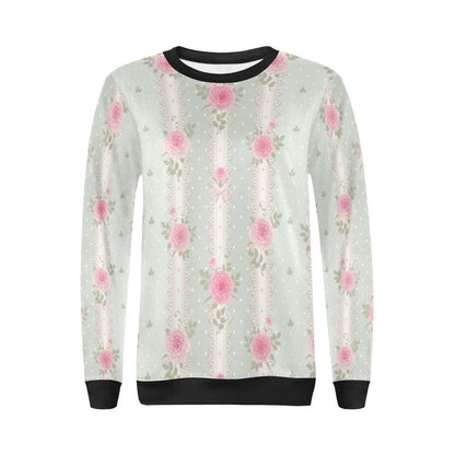Rose Pattern Print Design RO016 Women Long Sleeve Sweatshirt-JorJune