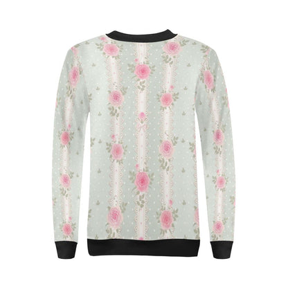 Rose Pattern Print Design RO016 Women Long Sleeve Sweatshirt-JorJune