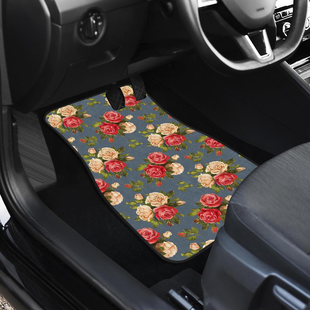 Rose Pattern Print Design RO017 Car Floor Mats-JORJUNE.COM