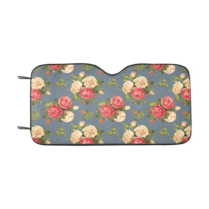 Rose Pattern Print Design RO017 Car Sun Shade-JorJune