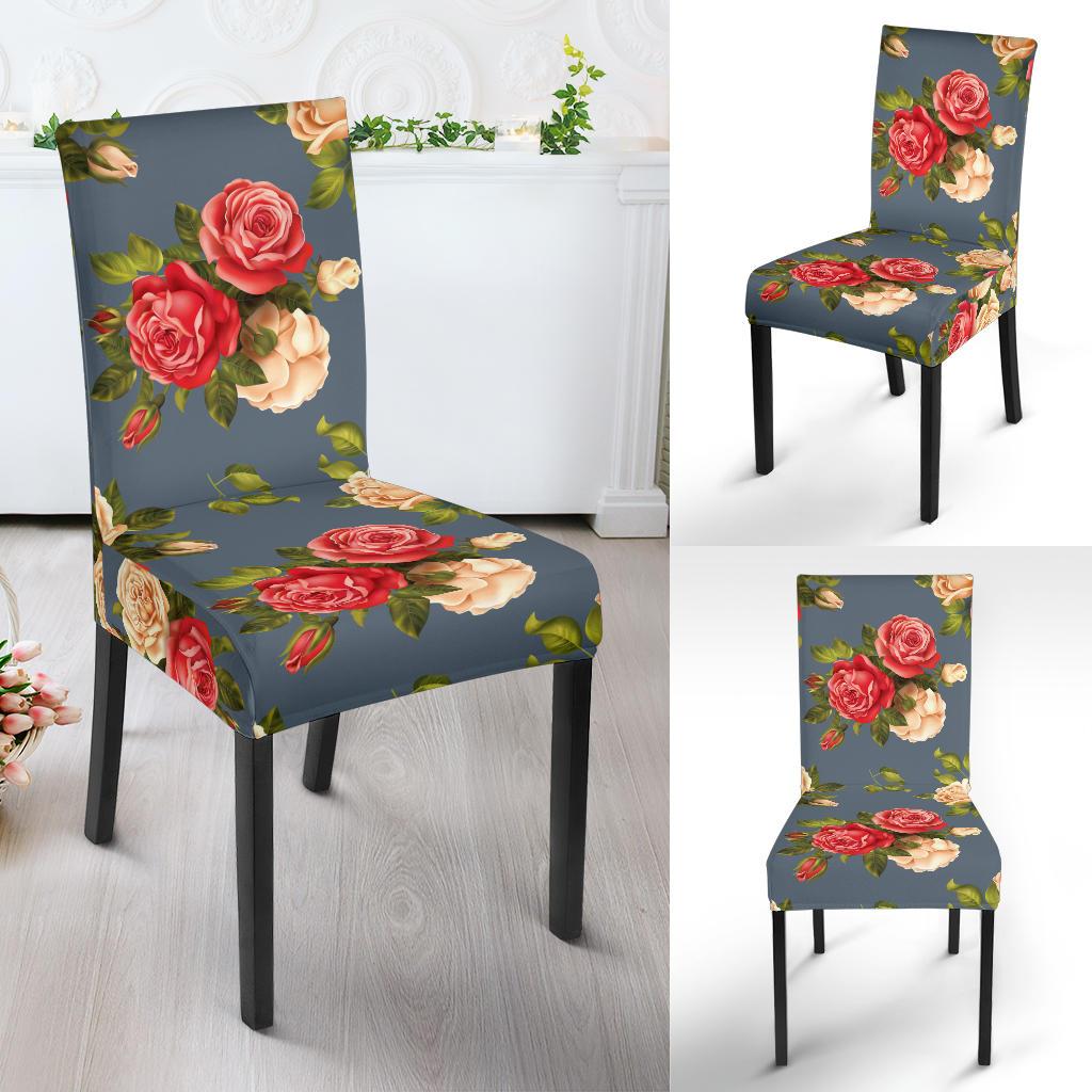 Rose Pattern Print Design RO017 Dining Chair Slipcover-JORJUNE.COM