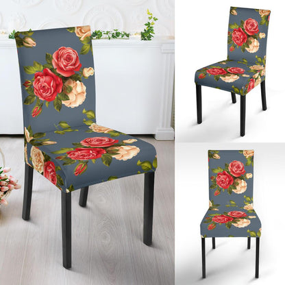 Rose Pattern Print Design RO017 Dining Chair Slipcover-JORJUNE.COM