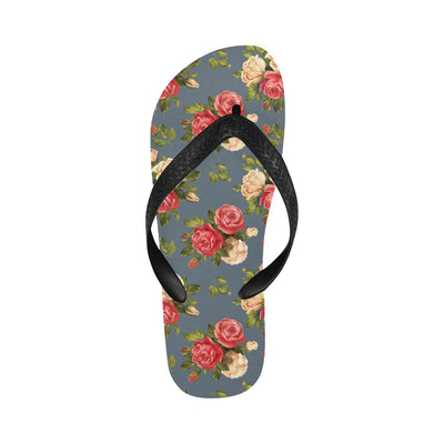 Rose Pattern Print Design RO017 Flip Flops-JorJune