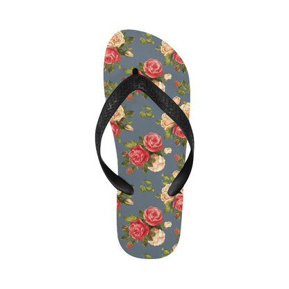 Rose Pattern Print Design RO017 Flip Flops-JorJune