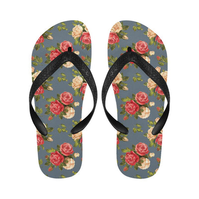 Rose Pattern Print Design RO017 Flip Flops-JorJune