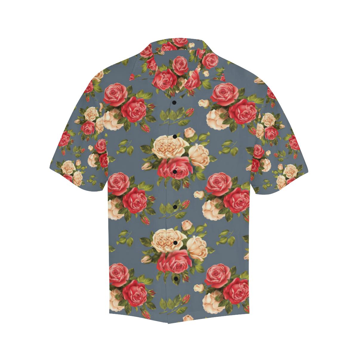 Rose Pattern Print Design RO017 Men Hawaiian Shirt-JorJune