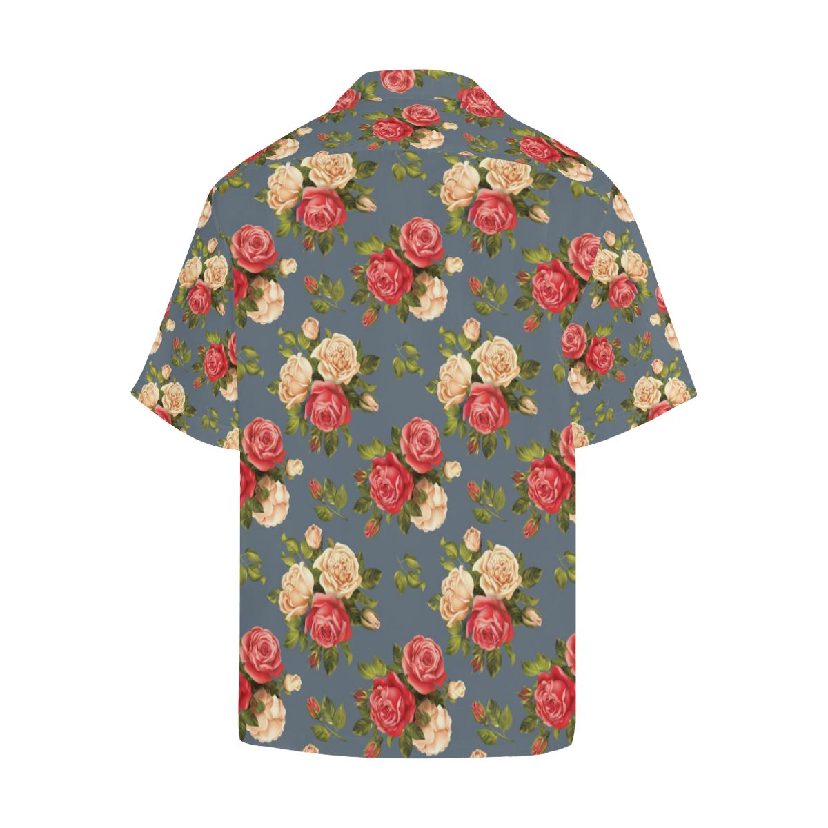 Rose Pattern Print Design RO017 Men Hawaiian Shirt-JorJune