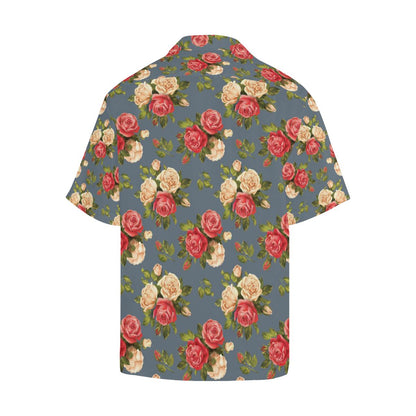 Rose Pattern Print Design RO017 Men Hawaiian Shirt-JorJune