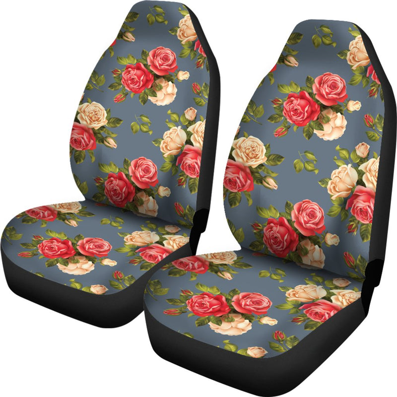 Rose Pattern Print Design RO017 Universal Fit Car Seat Covers-JorJune