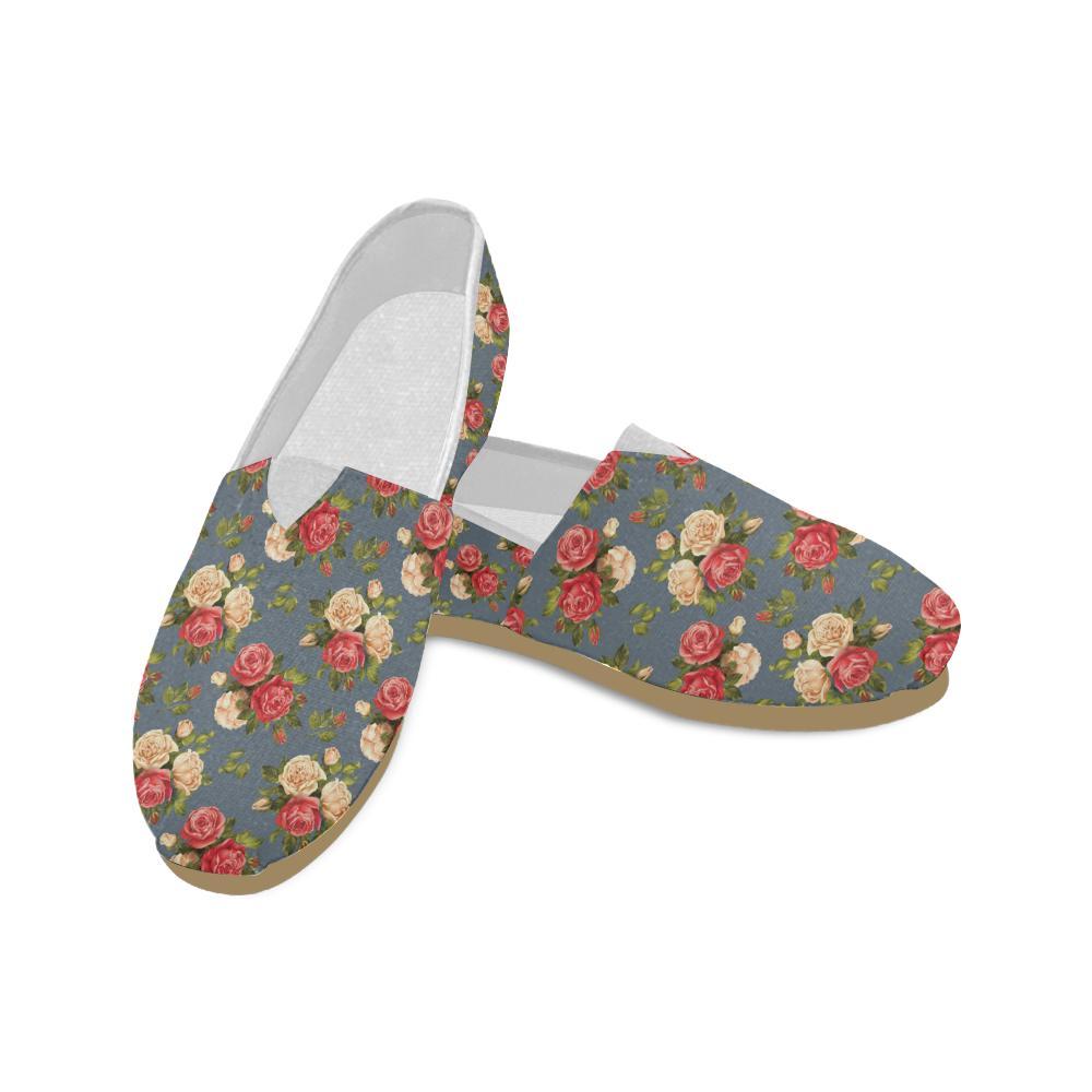Rose Pattern Print Design RO017 Women Casual Shoes-JorJune.com