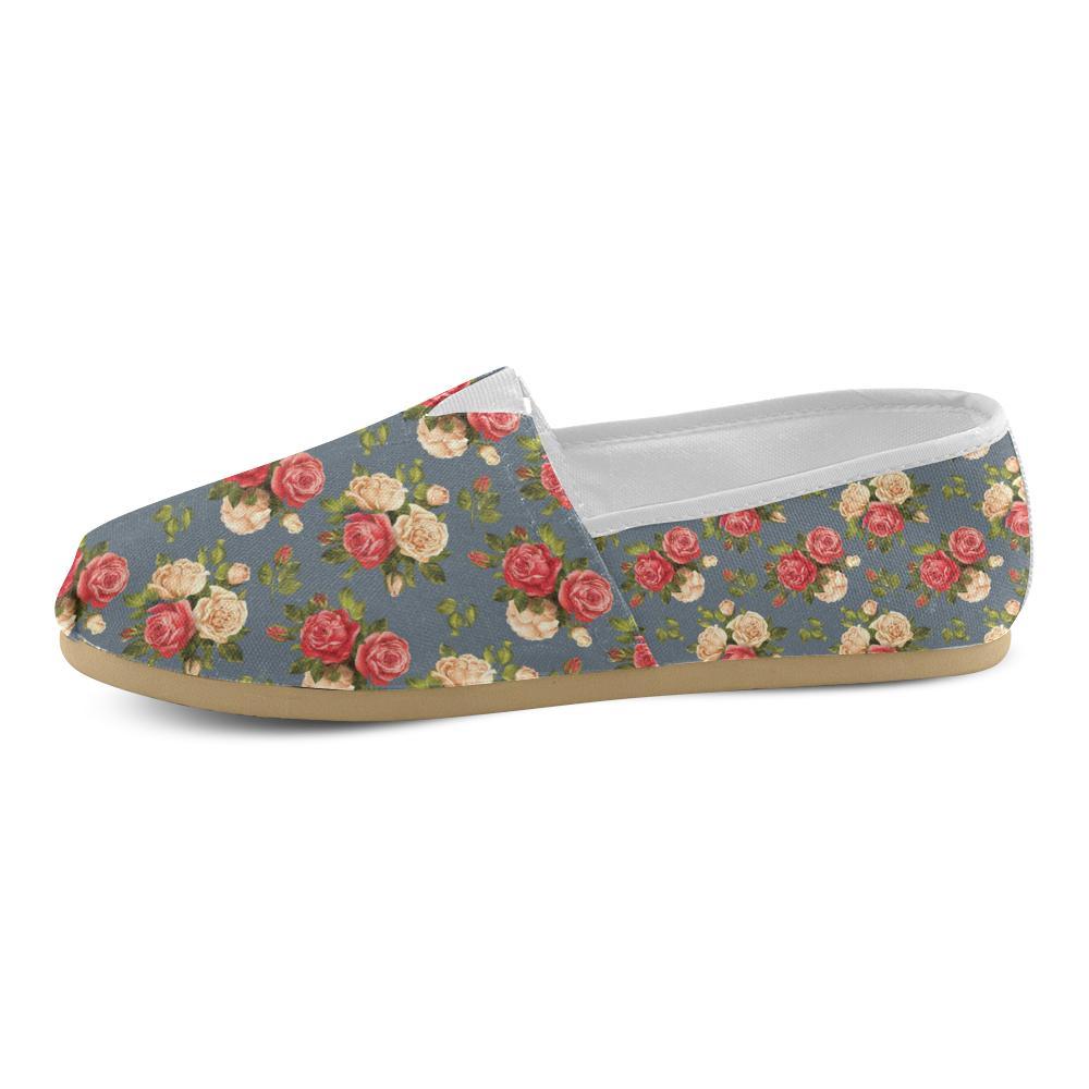 Rose Pattern Print Design RO017 Women Casual Shoes-JorJune.com