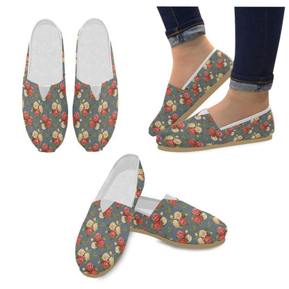 Rose Pattern Print Design RO017 Women Casual Shoes-JorJune.com