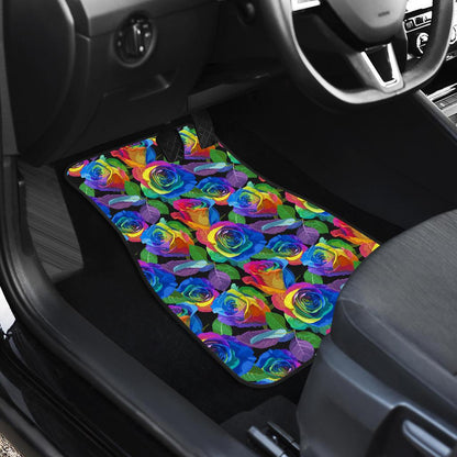 Rose Pattern Print Design RO02 Car Floor Mats-JORJUNE.COM