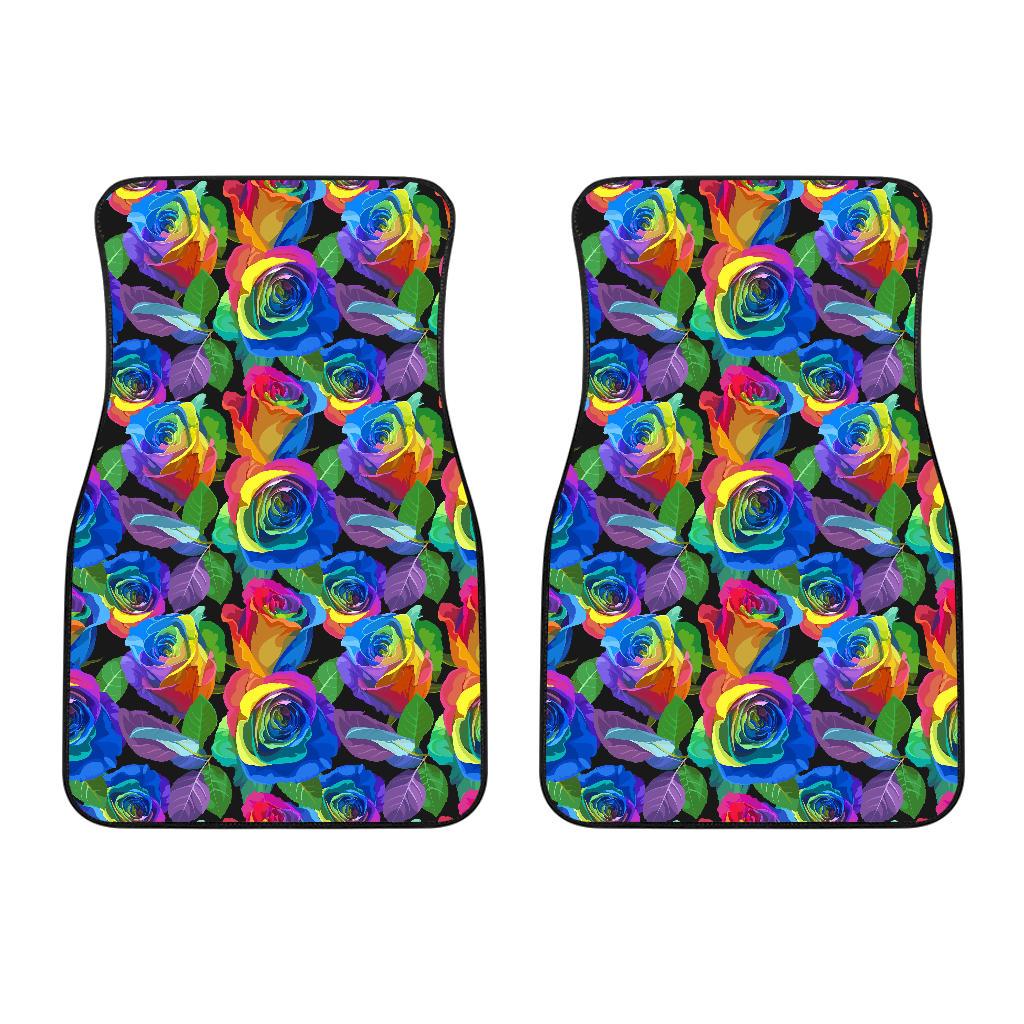 Rose Pattern Print Design RO02 Car Floor Mats-JORJUNE.COM