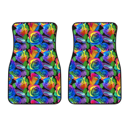 Rose Pattern Print Design RO02 Car Floor Mats-JORJUNE.COM