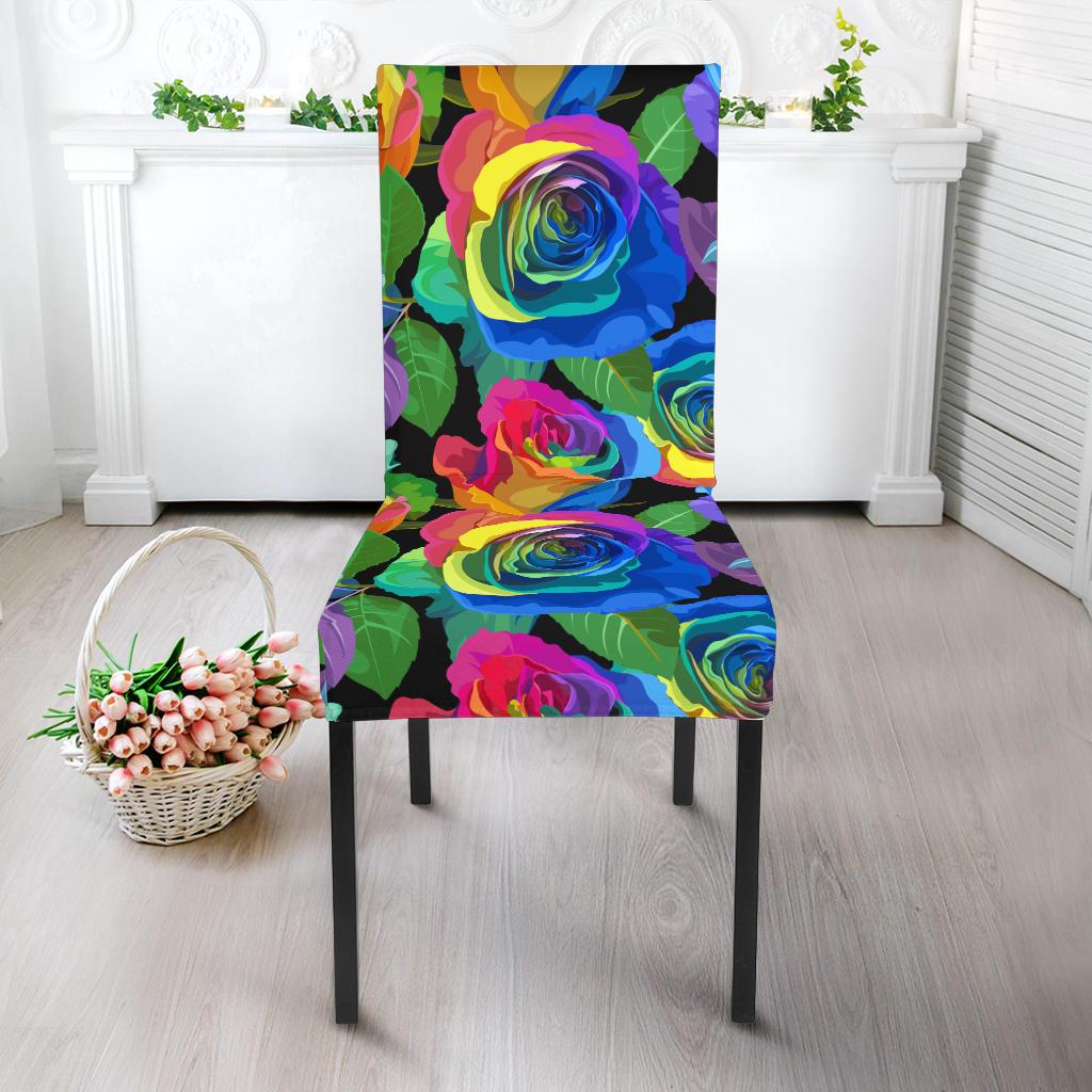 Rose Pattern Print Design RO02 Dining Chair Slipcover-JORJUNE.COM