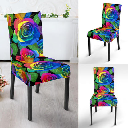 Rose Pattern Print Design RO02 Dining Chair Slipcover-JORJUNE.COM