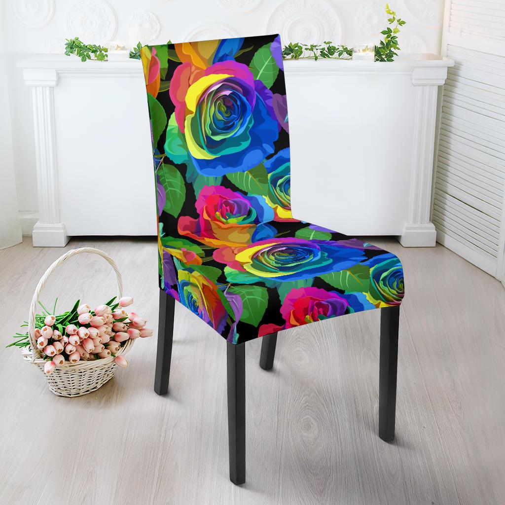 Rose Pattern Print Design RO02 Dining Chair Slipcover-JORJUNE.COM