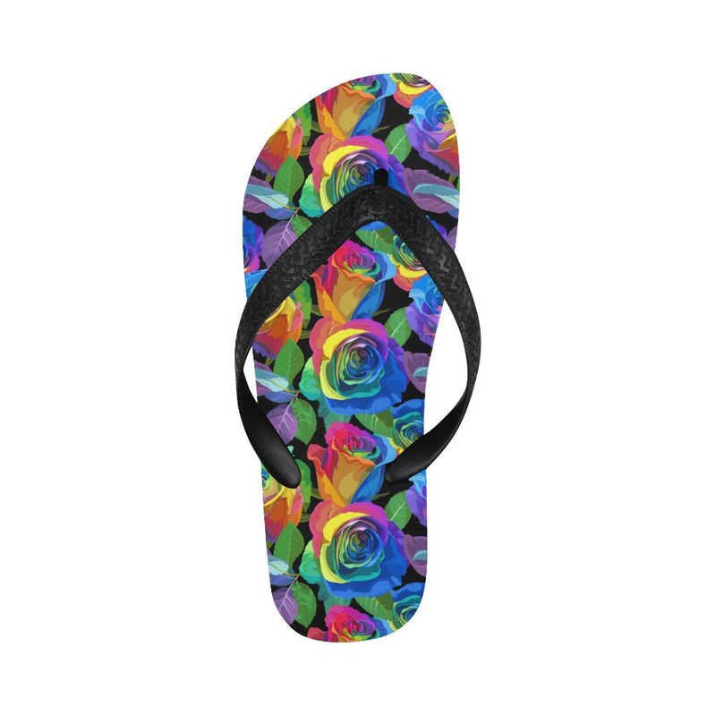 Rose Pattern Print Design RO02 Flip Flops-JorJune