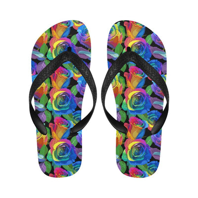 Rose Pattern Print Design RO02 Flip Flops-JorJune