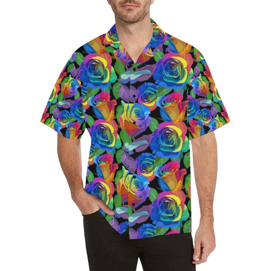 Rose Pattern Print Design RO02 Men Hawaiian Shirt-JorJune