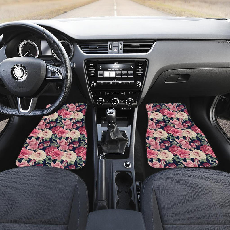 Rose Pattern Print Design RO05 Car Floor Mats-JORJUNE.COM
