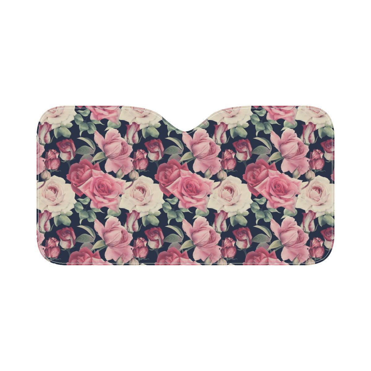 Rose Pattern Print Design RO05 Car Sun Shade-JorJune