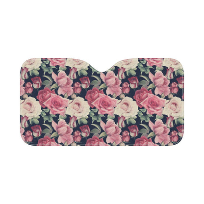 Rose Pattern Print Design RO05 Car Sun Shade-JorJune