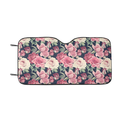 Rose Pattern Print Design RO05 Car Sun Shade-JorJune
