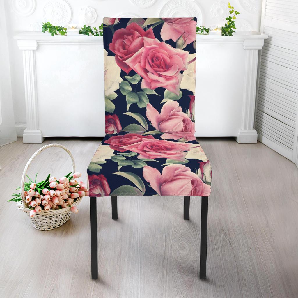 Rose Pattern Print Design RO05 Dining Chair Slipcover-JORJUNE.COM