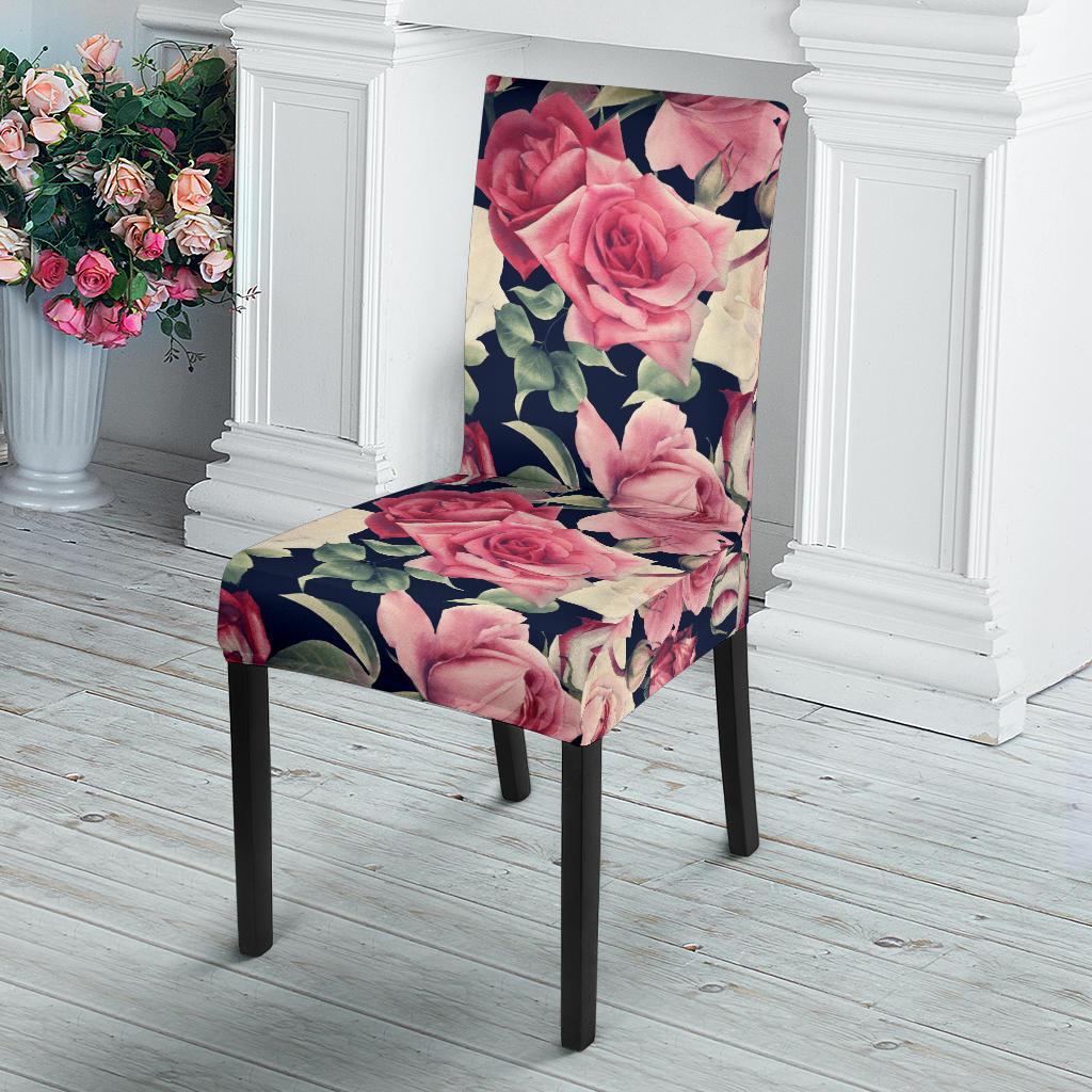 Rose Pattern Print Design RO05 Dining Chair Slipcover-JORJUNE.COM
