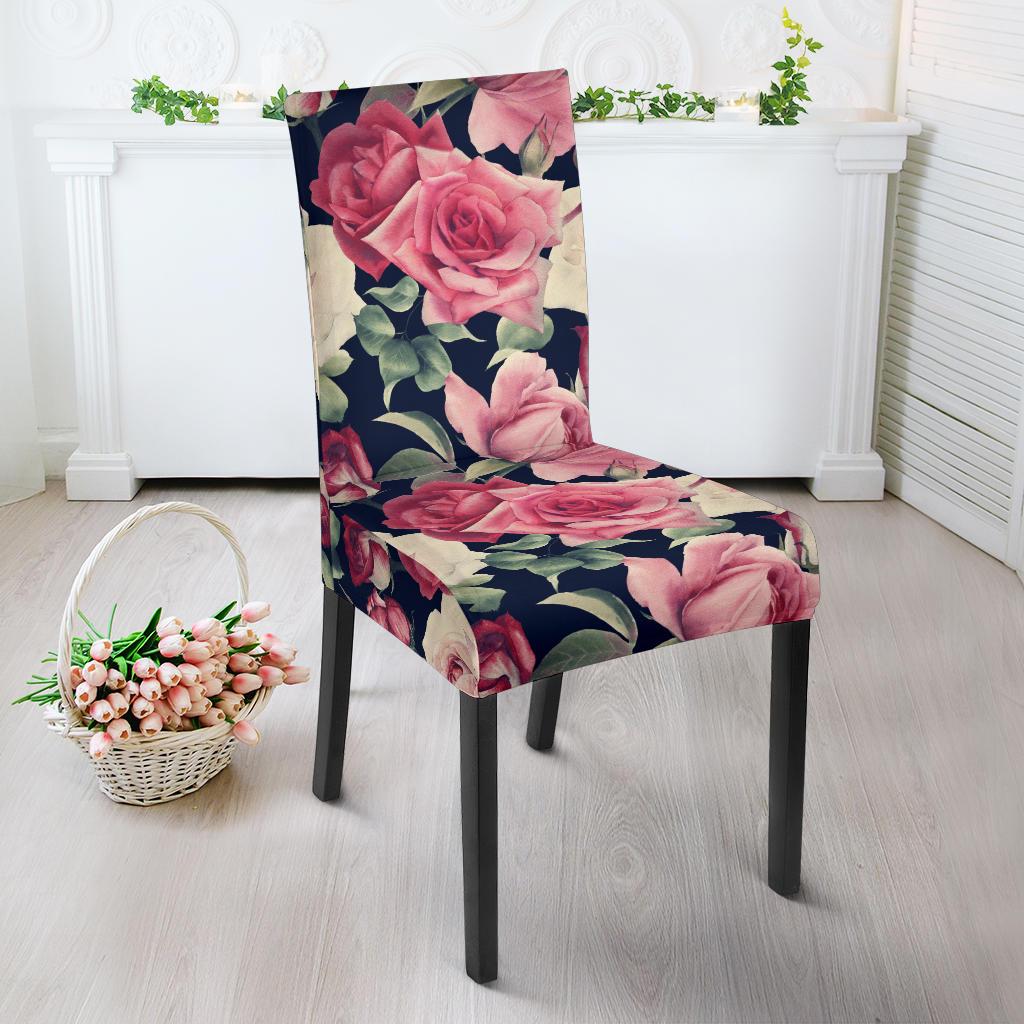 Rose Pattern Print Design RO05 Dining Chair Slipcover-JORJUNE.COM