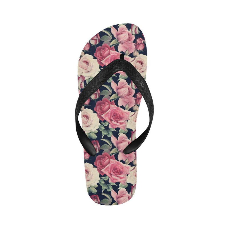 Rose Pattern Print Design RO05 Flip Flops-JorJune