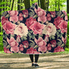 Rose Pattern Print Design RO05 Hooded Blanket-JORJUNE.COM