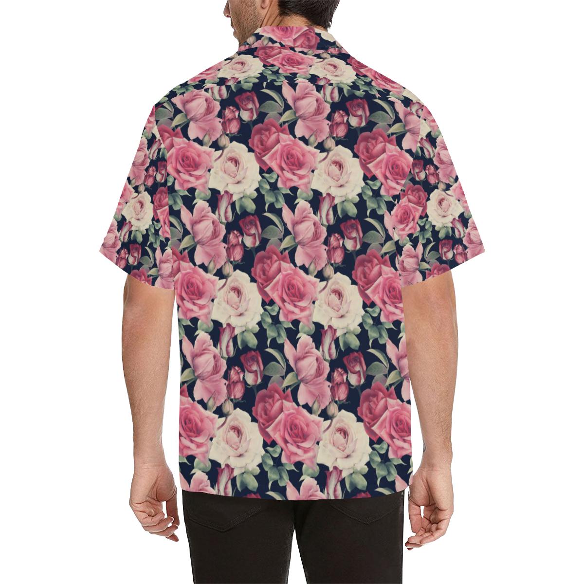 Rose Pattern Print Design RO05 Men Hawaiian Shirt-JorJune