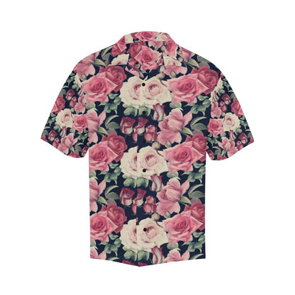 Rose Pattern Print Design RO05 Men Hawaiian Shirt-JorJune