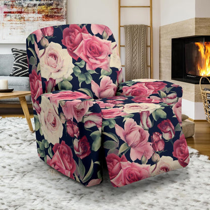 Rose Pattern Print Design RO05 Recliner Slipcover-JORJUNE.COM