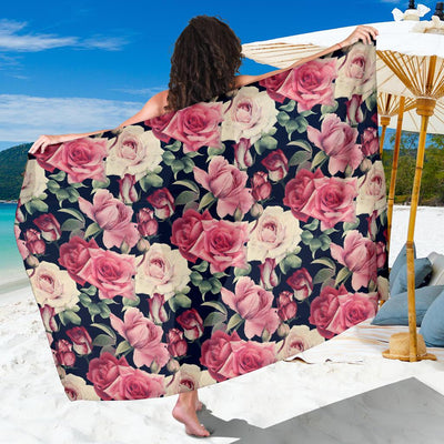 Rose Pattern Print Design RO05 Sarong Pareo Wrap-JORJUNE.COM